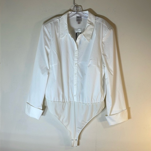 NWT. JEANNIE MAI x INC 2X Button Up Long Sleeve Shirt Top Bodysuit. - Picture 2 of 12